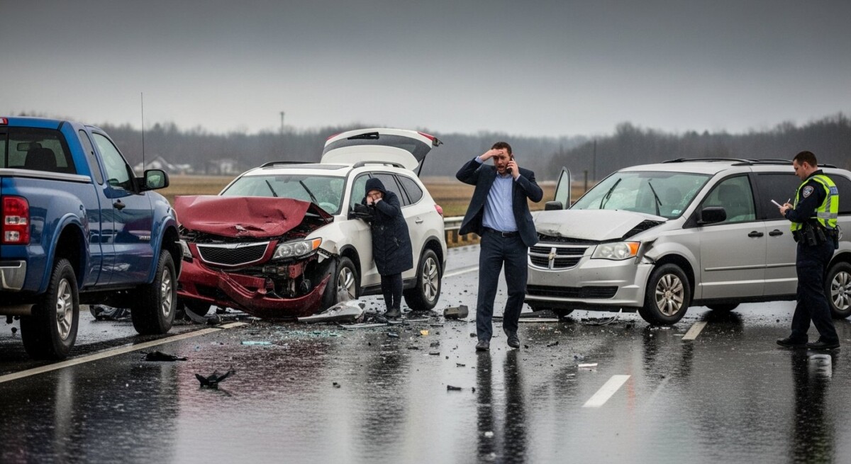 who is responsible in multi vehicle accident
